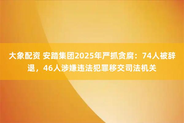 大象配资 安踏集团2025年严抓贪腐：74人被辞退，46人涉嫌违法犯罪移交司法机关
